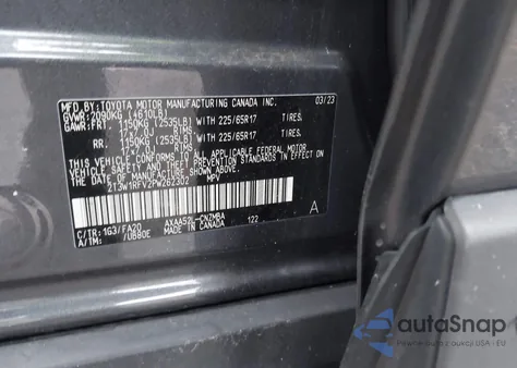 2023 Toyota Rav4 Xle из США, поврежденный, VIN 2T3W1RFV2PW262302